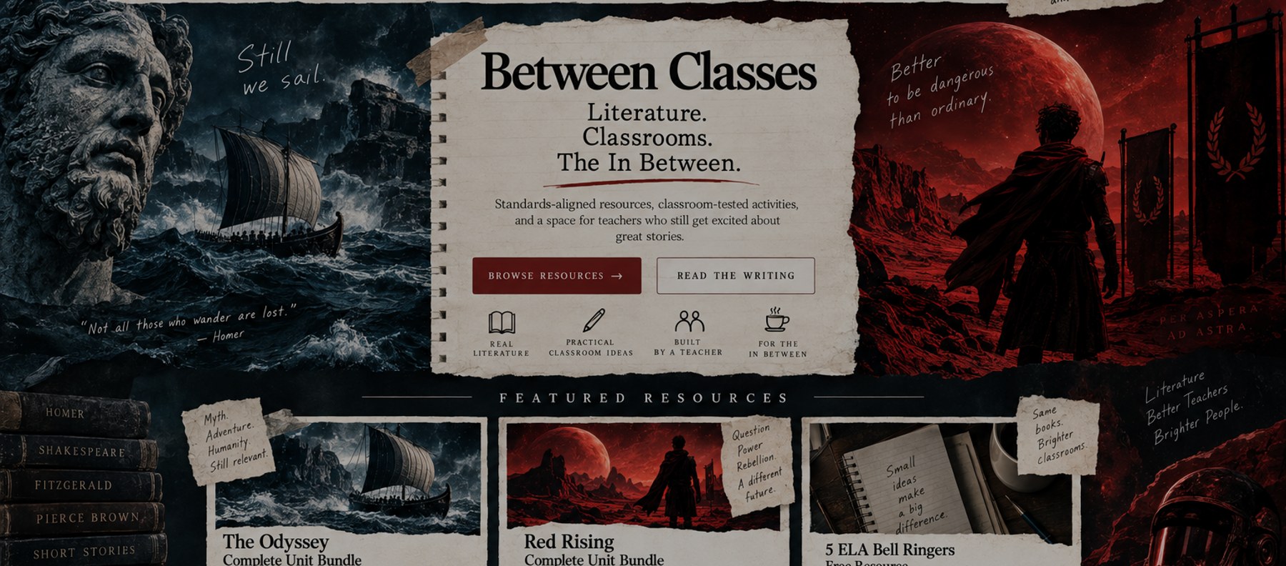 Cinematic literature and classroom collage